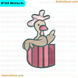 Chicken In A Cup Embroidery Design 7