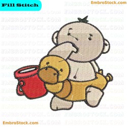 Child Playing In Summer Embroidery Design 7