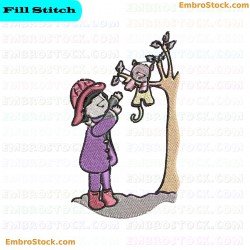 Child Pretending To Be Firefighter Embroidery Design 5