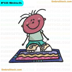 Childlike Character Embroidery Design 14