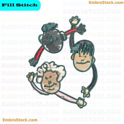 Childrens Cartoon Character Embroidery Design 5