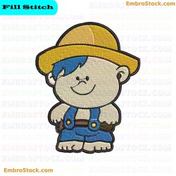 Childrens Cartoon Character Embroidery Design 8