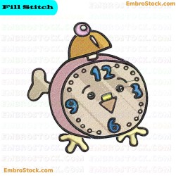 Childrens Educational Clock Embroidery Design 59