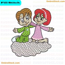 Childrens Pajama Party Embroidery Design 10