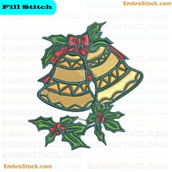 Christmas Bells Embroidery Design 4