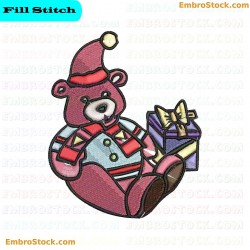 Christmas Teddy Bear Embroidery Design 27