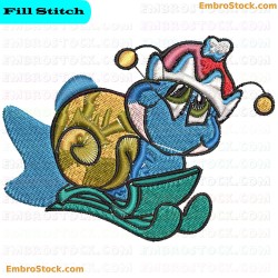 Christmas Themed Bug Embroidery Design 1