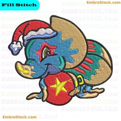 Christmas Themed Bug Embroidery Design 6