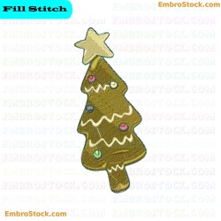 Christmas Tree Embroidery Design 5