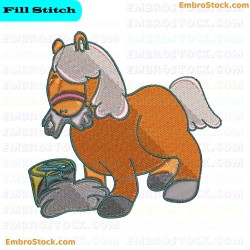 Chubby Horse Embroidery Design 10