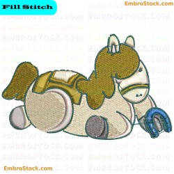 Chubby Horse Embroidery Design 4