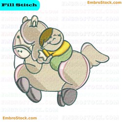 Chubby Horse Embroidery Design 6