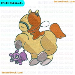 Chubby Horse Embroidery Design 8