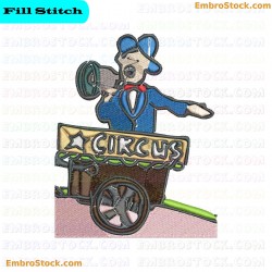 Circus Bear Embroidery Design 8