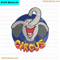 Circus Elephant Embroidery Design 15