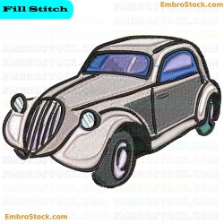 Classic Car Embroidery Design 19