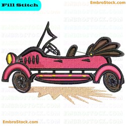 Classic Car Embroidery Design 2