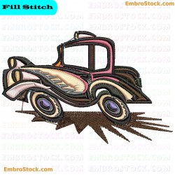 Classic Car Embroidery Design 8