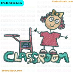 Classroom Embroidery Design 4