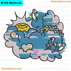 Cloud Embroidery Design 10