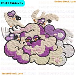 Cloud Embroidery Design 8