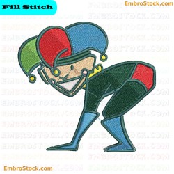 Clown Character Embroidery Design 10