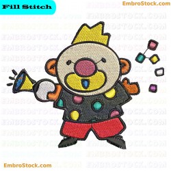 Clown Character Embroidery Design 3