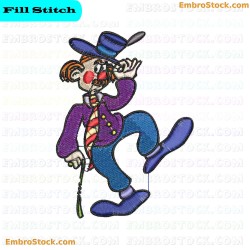 Clown Clowns Embroidery Design 14