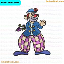 Clown Embroidery Design 13