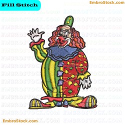 Clown Embroidery Design 18