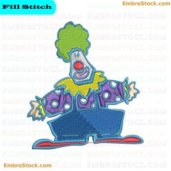 Clown Embroidery Design 1