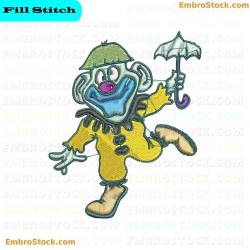 Clown Embroidery Design 23