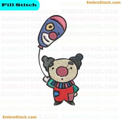 Clown Embroidery Design 2