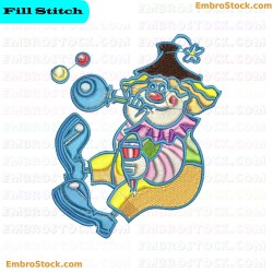 Clown Embroidery Design 30