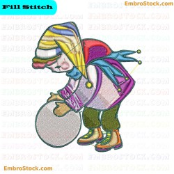 Clown Embroidery Design 5