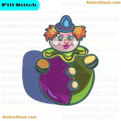 Clown Embroidery Design 77