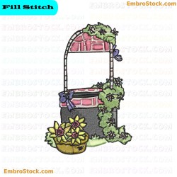 Colonial Garden Embroidery Design 1