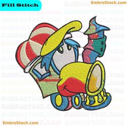 Colorful Cartoon Train Embroidery Design 7