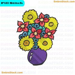 Colorful Floral Embroidery Design 26