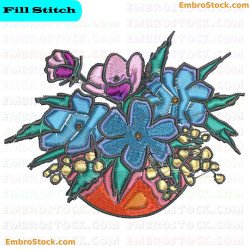 Colorful Floral Embroidery Design 36