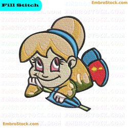 Colorful Girl Embroidery Design 6