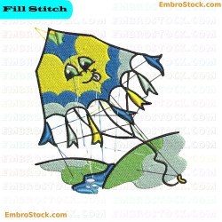 Colorful Kite Embroidery Design 8