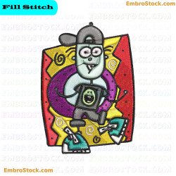 Colorful Robot For Kids Embroidery Design 15