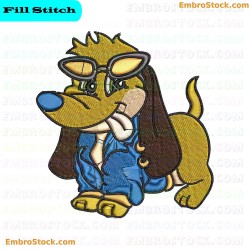 Confident Looking Dog Embroidery Design 9