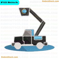 Construction Truck Embroidery Design 2