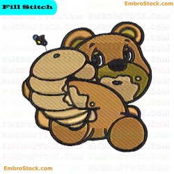 Cool Bear Embroidery Design 19