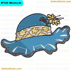 Country Hat Embroidery Design 12