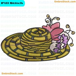 Country Hat Embroidery Design 8