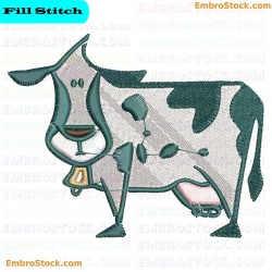 Cow Embroidery Design 10