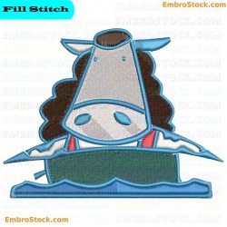 Cow Embroidery Design 11